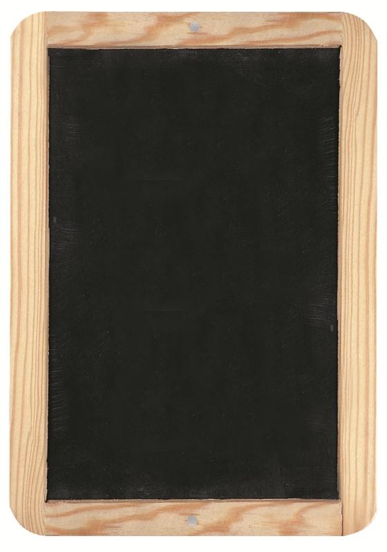 FILA Lavagna in Ardesia 24x34 cm con Cornice in Legno - Faccia Liscia e Faccia Quadrettata