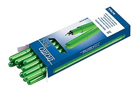 TRATTO PEN Penna Tecnica Punta Sintetica Indeforabile Verde Chiaro 0.5 mm - Confezione da 12 pz