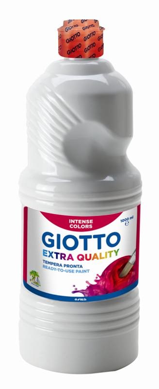 GIOTTO Tempera Pronta 1 Lt Bianco - A base d'acqua, facile da stendere, opaca e coprente, con tappo dosatore