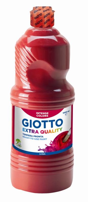 Giotto Tempera Pronta 1000 ml Rosso Scarlatto - A base d'acqua, facile da stendere, opaca e coprente
