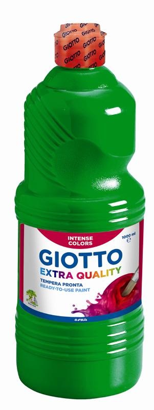 Giotto Tempera Pronta 1000 ml Verde - A base d'acqua, facile da stendere, opaca e coprente