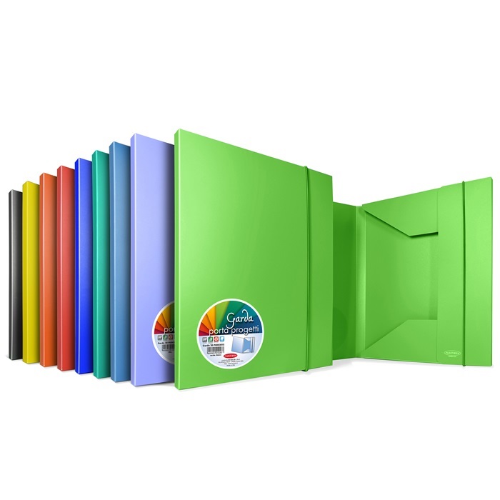 Plastibor Cartelletta Garda 30 A4 Nero - Polipropilene (PP) Opaco, 3 Lembi, Dorso Rigido 30 mm