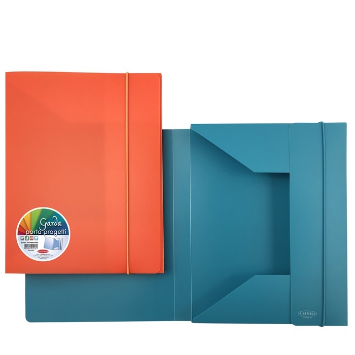 Plastibor Cartelletta Garda 30 A4 Nero - Polipropilene (PP) Opaco, 3 Lembi, Dorso Rigido 30 mm