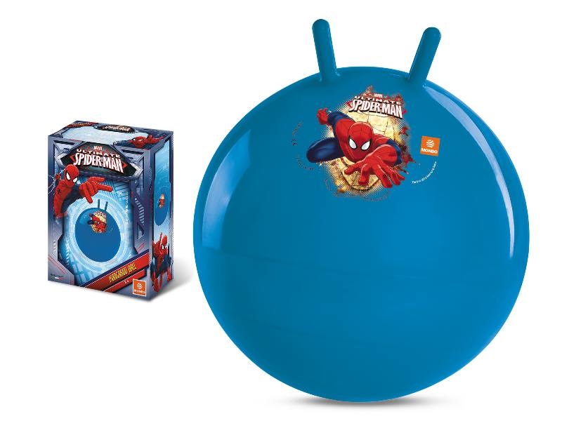 Mondo Palla per Saltare Spiderman - Diametro 50 cm, Design Robusto e Maniglie per Bambini dai 3 Anni