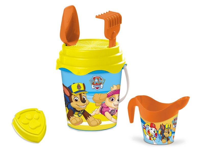 Mondo Toys Paw Patrol Set Mare 28243 con Secchiello, Paletta, Rastrello, Setaccio, Formina e Annaffiatoio