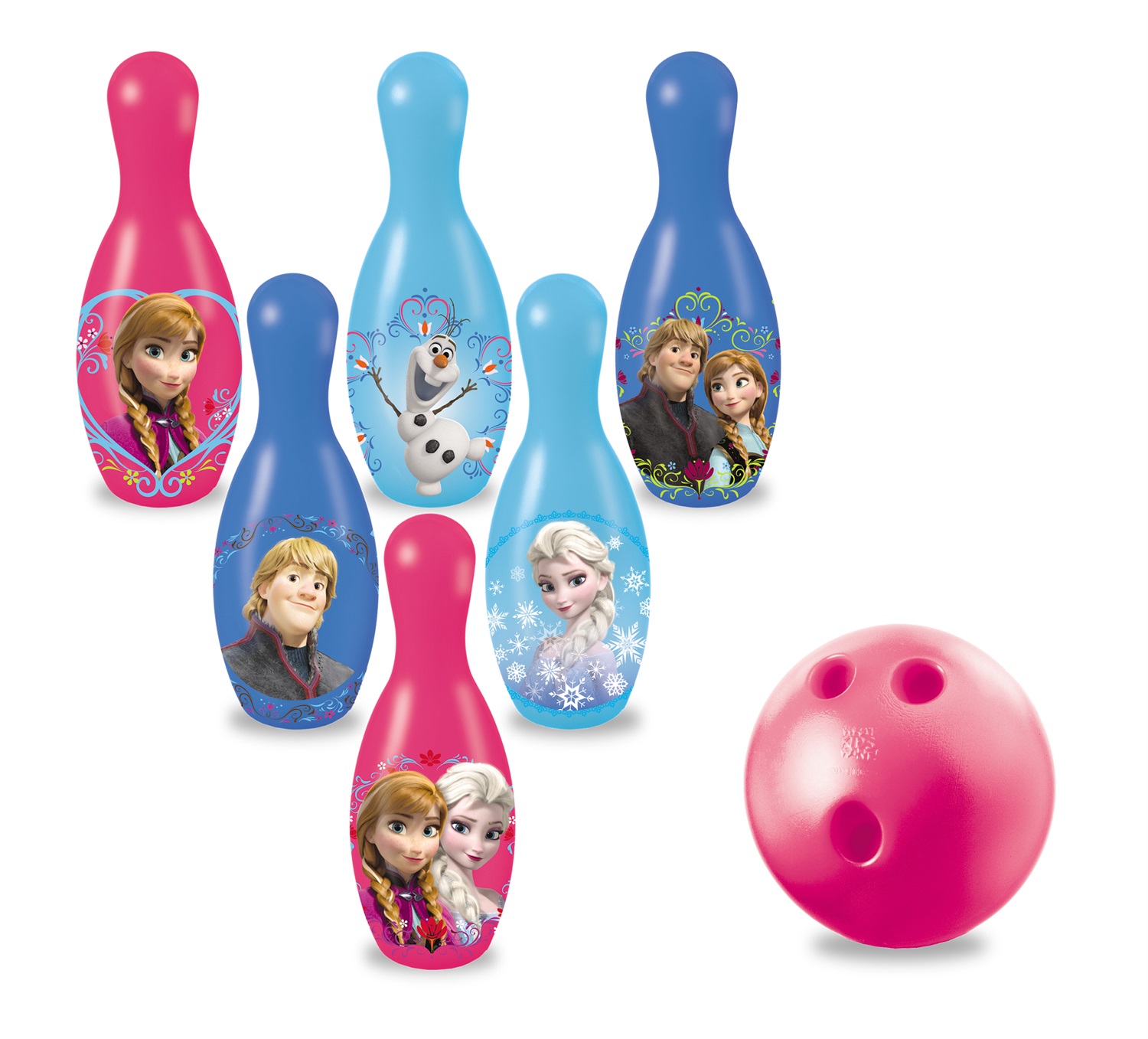 Mondo Frozen Set Bowling con 6 Birilli e Palla Morbida - Giocattolo di Abilità per Bambini