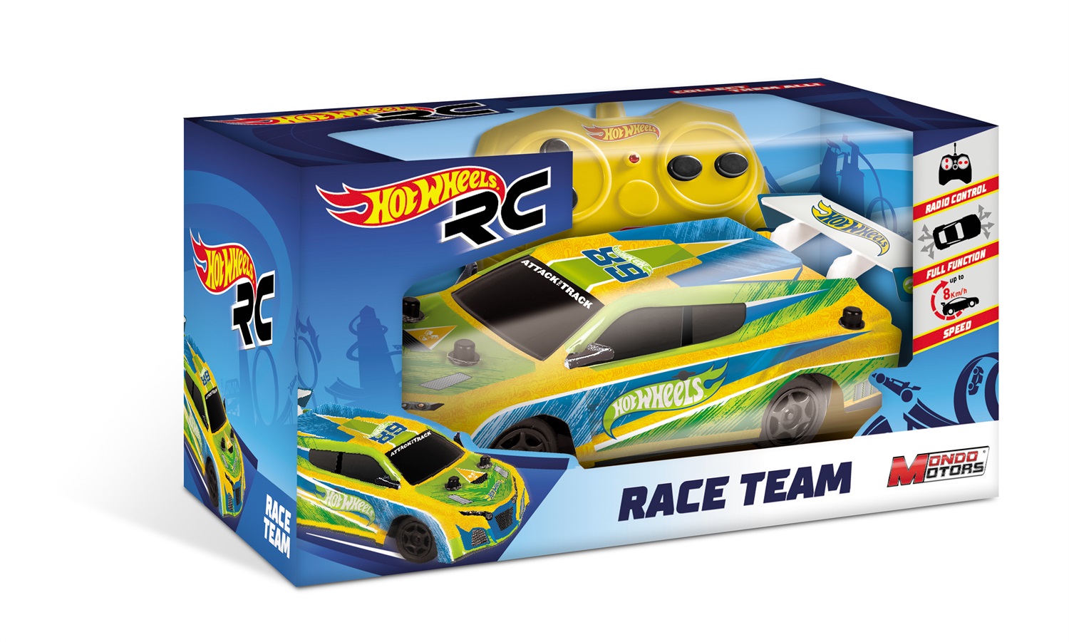Mondo Motors Hot Wheels Macchina Radiocomandata Scala 1:28 - 6 Modelli Assortiti per Bambini