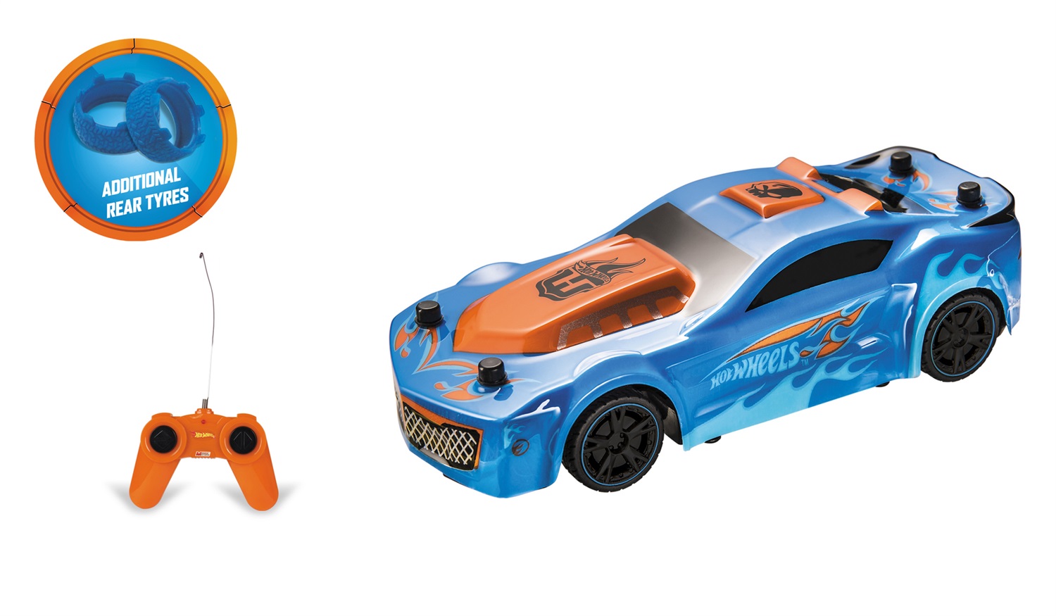 Mondo Motors Hot Wheels Drift Rod - Macchina Radiocomandata per Bambini - Scala 1:24 con Design Sportivo