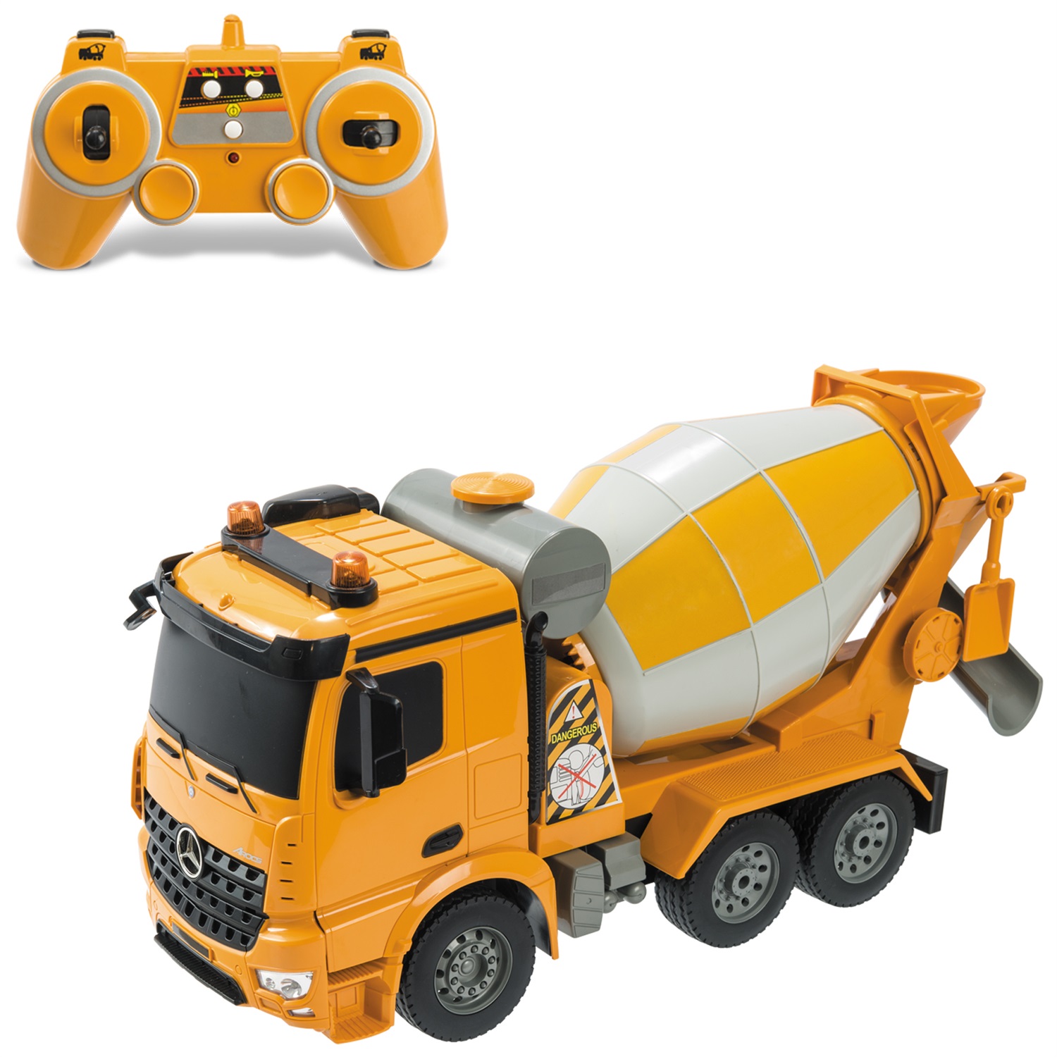 Mondo Motors Mercedes Arocs Camion Betoniera RC 1:20 con Controller 2.4GHz - Colore Giallo/Nero