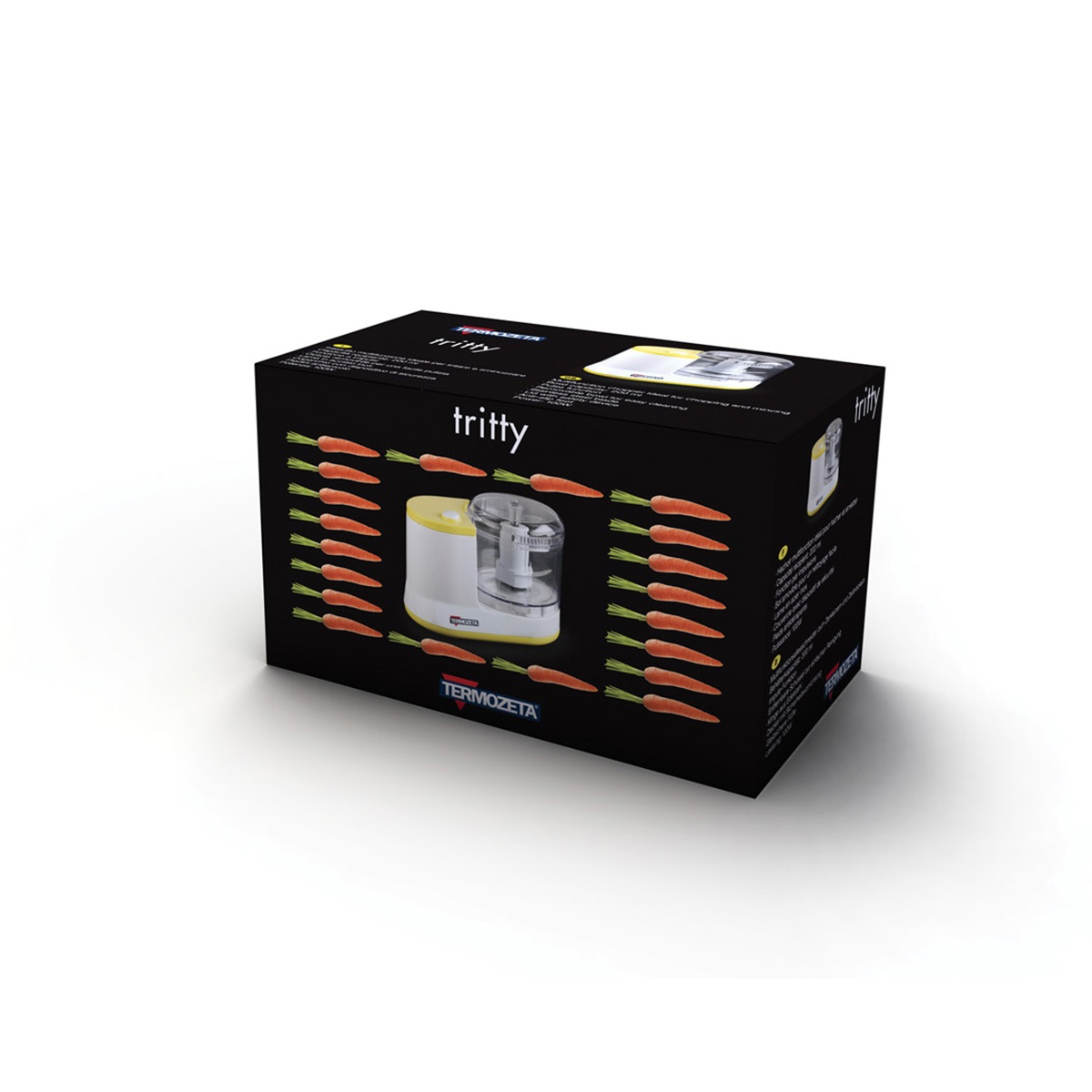 Termozeta Tritatutto Tritty 100W - Robot multifunzione da cucina con ciotola removibile, lama in acciaio inox e funzione ad impulsi