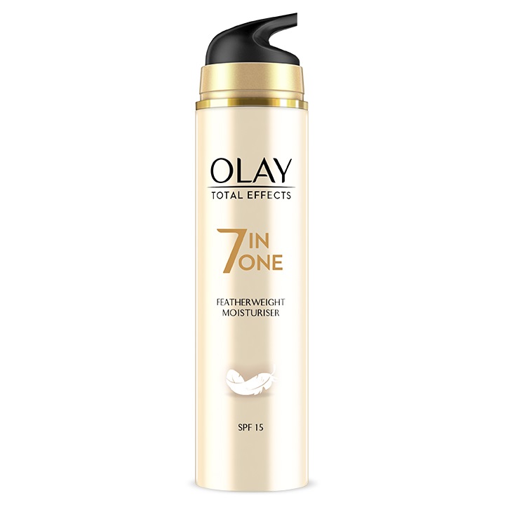 Olay/Olaz Crema Viso Giorno Total Effects 7in1 - Idratante Leggera con SPF15 e Vitamine C e B3, 50ml