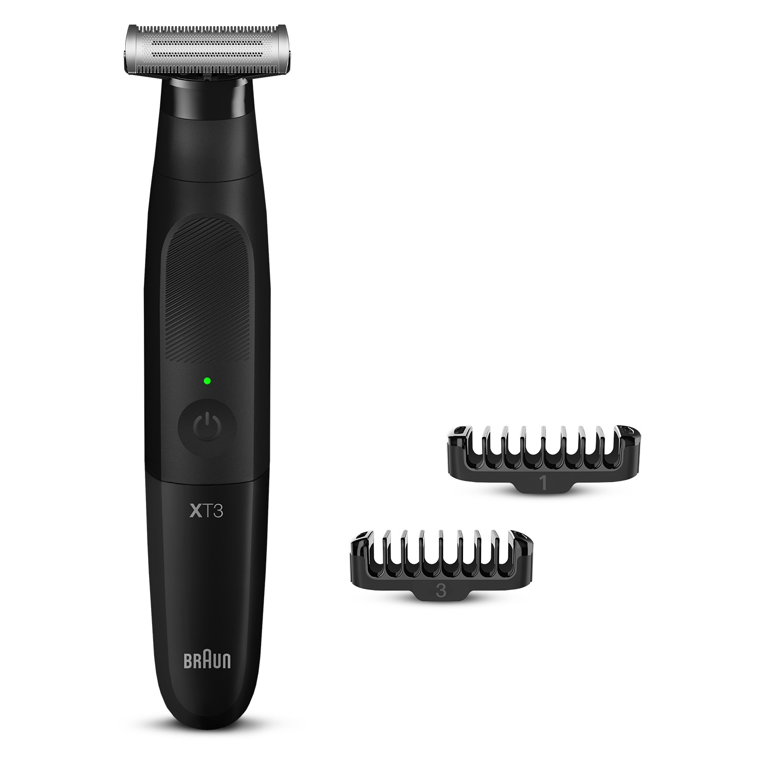 Braun XT3100 Rasoio Elettrico Ibrido per Barba da Uomo con Lama 4D, SkinShield, Impermeabile e Wireless - Include Pettini da Barba (1, 3 e 5 mm), Coperchio Protettivo e Astuccio