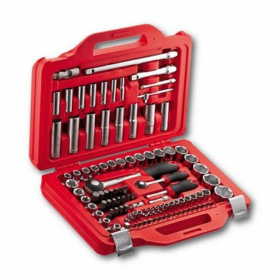 Usag Assortimento in Cassetta Modulare con Bussole Esagonali e Inserti per Avvitatura, 100 Pezzi, Rosso, 41.5 x 28.3 x 9.2 cm, 7.1 Kg