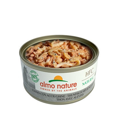 Almo Nature HFC Natural Cibo Umido per Gatti - Tonno con Acciughine 70g - Ingredienti Naturali e Senza Conservanti
