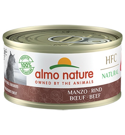 Almo Nature HFC Natural Cibo Umido per Gatti Adulti al Manzo - 70 g