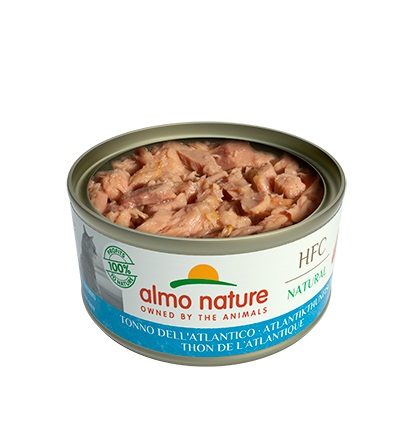 Almo Nature HFC Natural Cibo Umido per Gatti - Tonno dell'Atlantico 70g - 100% Ingredienti Naturali e Senza Glutine