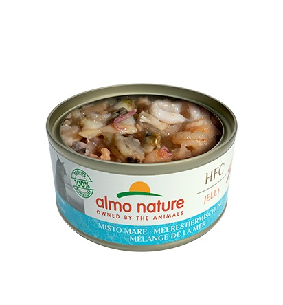 Almo Nature HFC Jelly Misto Mare 70g - Cibo Umido Complementare per Gatti Adulti con Ingredienti Naturali di Alta Qualità
