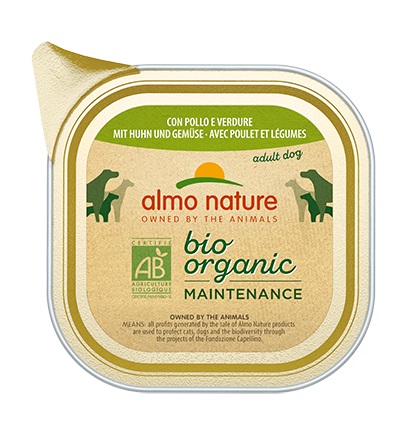 Almo Nature Daily Menu Bio Cibo Umido per Cani Adulti con Pollo e Verdure - 100 g