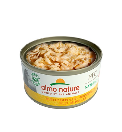 Almo Nature HFC Natural Filetto di Pollo 70 g - Cibo Umido Monoproteico per Gatti Adulti