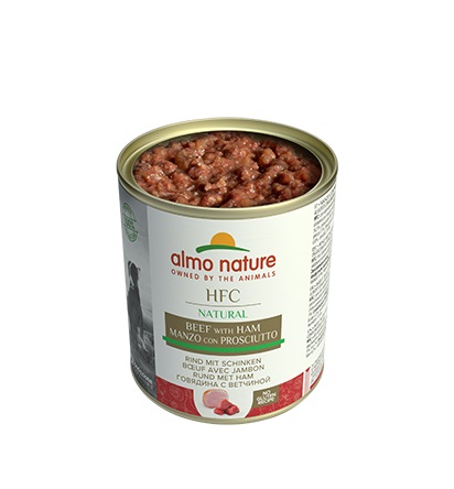 Almo Nature HFC Natural Manzo con Prosciutto - Alimento Umido Complementare per Cani Adulti 290 g