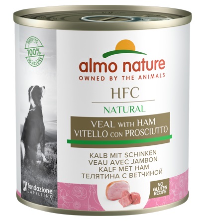 Almo Nature HFC Natural Vitello con Prosciutto - Alimento Umido per Cani Adulti 290 g