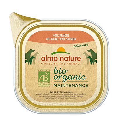 Almo Nature Bio Organic Maintenance Cibo Umido per Cani Adulti con Salmone - 100 g