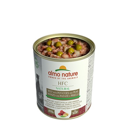 Almo Nature Cibo Umido per Cani Adulti Manzo con Patate e Piselli 290 g - 100% HFC, Monoproteina, Senza Glutine