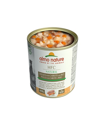 Almo Nature HFC Cibo Umido per Cani Adulto Pollo con Carote e Riso - Lattina da 280 g