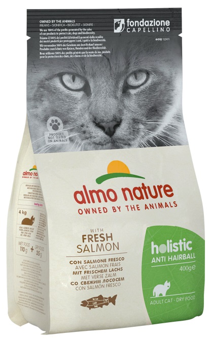 Almo Nature Cibo Secco Anti-Hairball per Gatti Adulti con Salmone Fresco e Patate - 400 g