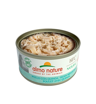 Almo Nature HFC Natural Cibo Umido per Gatti Adulti - Pollo con Quinoa 70 g - 100% HFC, Monoproteina, Senza Glutine