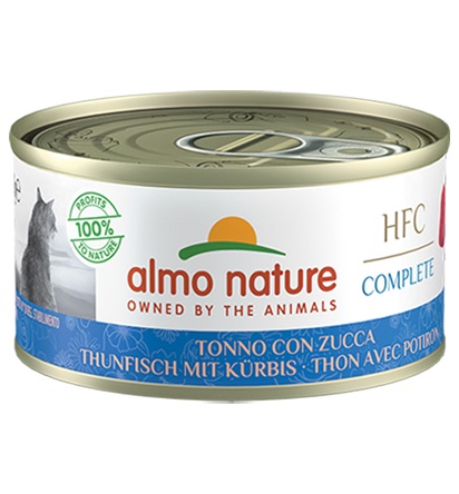 Almo Nature HFC Complete Cibo Umido per Gatti - Tonno con Zucca - 70 g - Ingredienti Naturali e Senza Conservanti