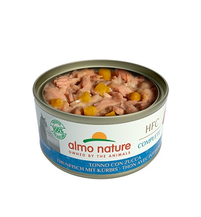 Almo Nature HFC Complete Cibo Umido per Gatti - Tonno con Zucca - 70 g - Ingredienti Naturali e Senza Conservanti