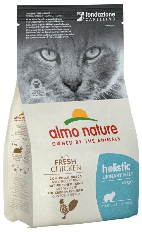 Almo Nature Holistic Urinary Help Cibo Secco per Gatti Adulti con Pollo Fresco - 400 g