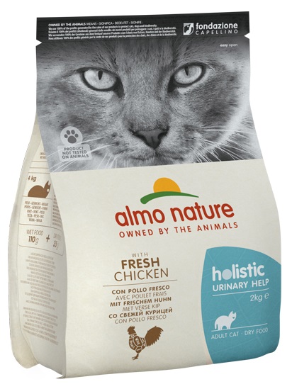 Almo Nature Holistic Urinary Help Cibo Secco per Gatti Adulti con Pollo Fresco - Sacco da 2 kg