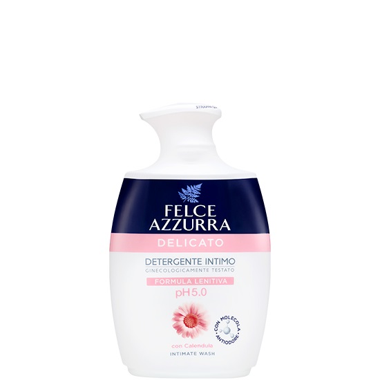 Felce Azzurra Detergente Intimo Delicato 250 ml - Formula Lenitiva pH 5.0 con Estratto di Caledula, Ginecologicamente Testato per Pelli Sensibili