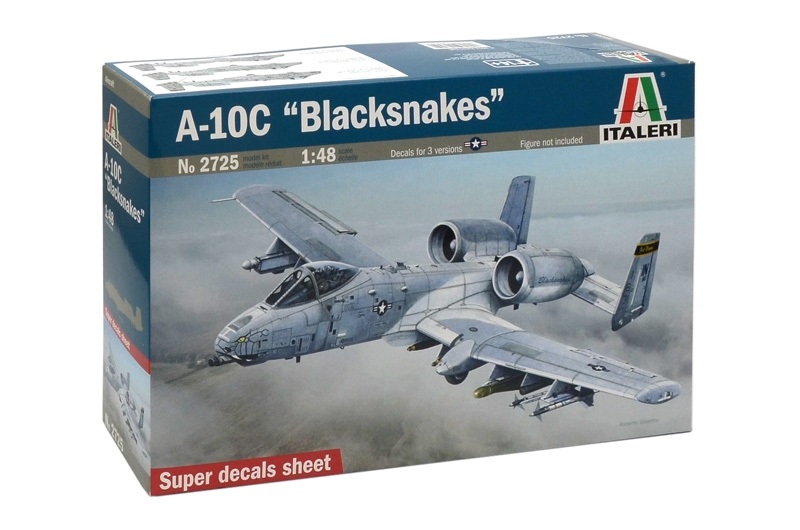 Italeri A-10C Blacksnakes Kit di montaggio 1:48 con Super Decals per 3 versioni - Aerei da bombardamento e ricognizione