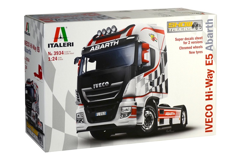 Italeri Iveco Hi-Way E5 Abarth Modellino di camion Kit di montaggio 1:24 con Super Decal e accessori