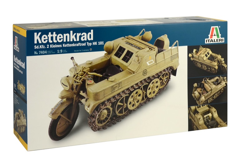 Italeri 7404 Kettenkrad Sd.Kfz. 2 Model Kit 1:9 - Veicolo Militare della Seconda Guerra Mondiale