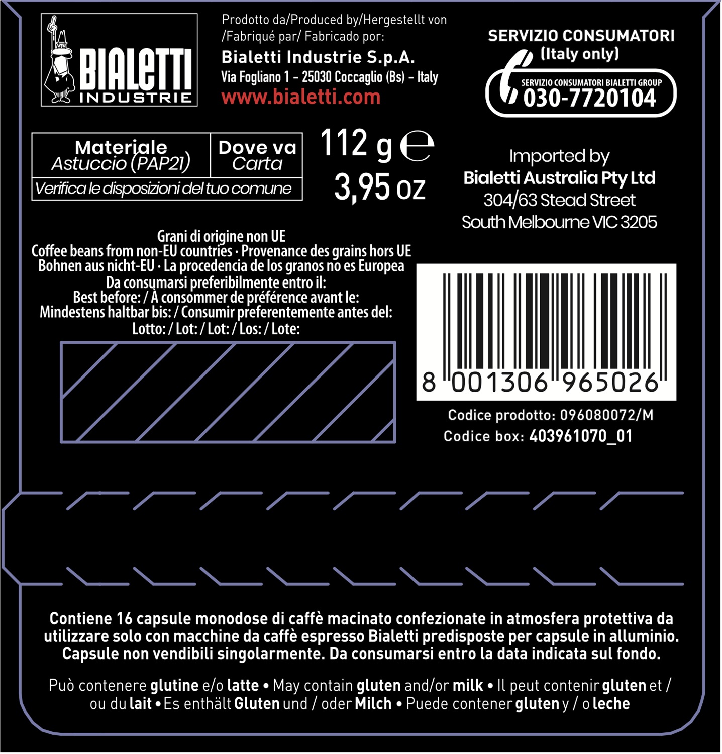 Bialetti Capsule Caffè Roma Tostatura Scura 16 pz - Alluminio, Intensità 9, Compatibili con Macchine Bialetti