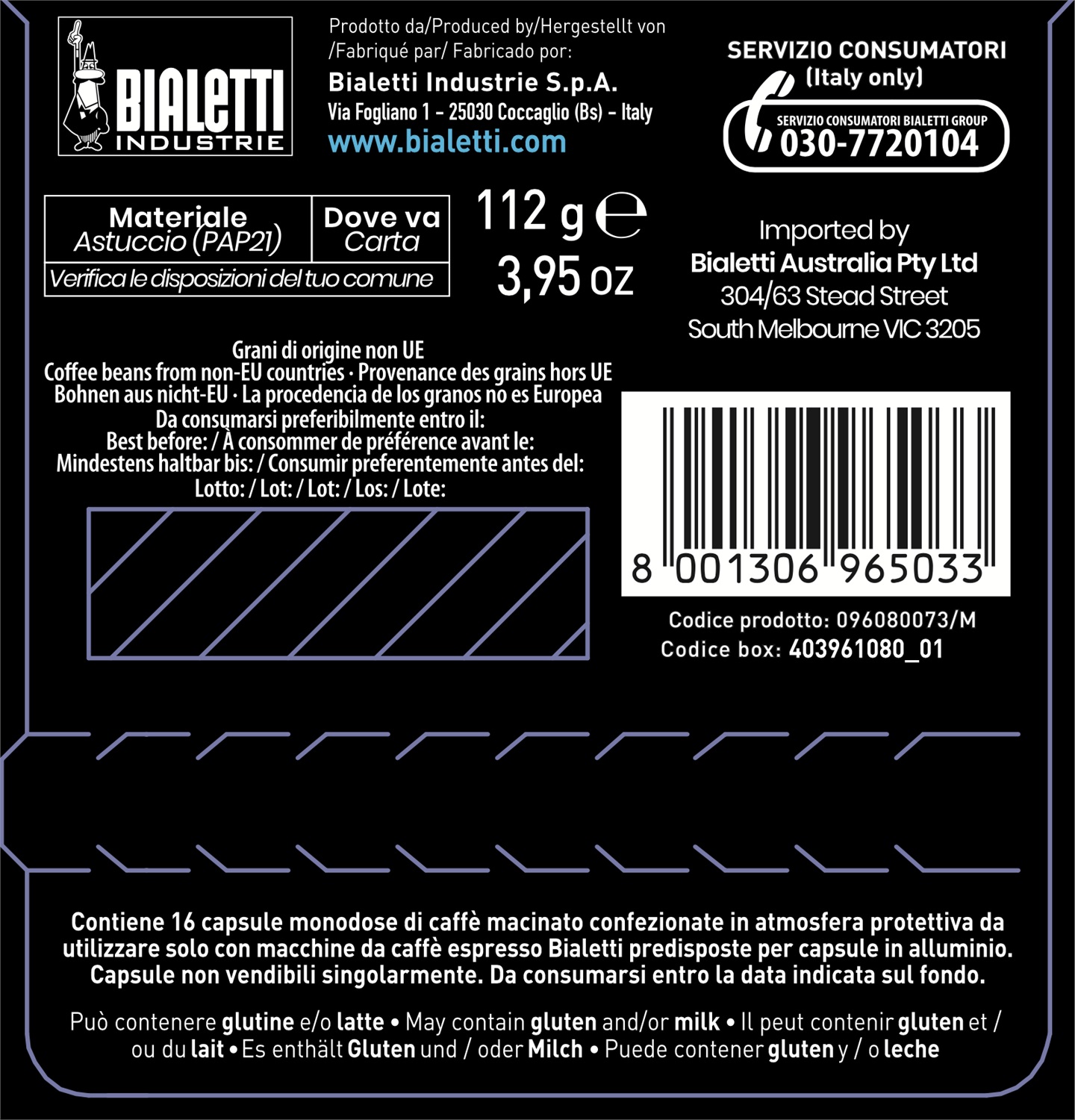 Bialetti Napoli Capsule Caffè Tostatura Scura - Confezione da 16 Capsule in Alluminio, Intensità 10