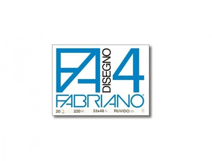 Fabriano Album F4 - 33 x 48 cm - 200 g/m² - 20 Fogli Ruvidi - Rilegatura a 4 Angoli