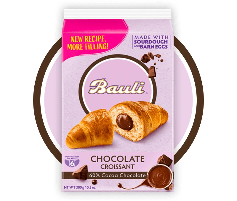 Bauli Croissant Farciti al Cioccolato - Confezione da 6 x 300 g