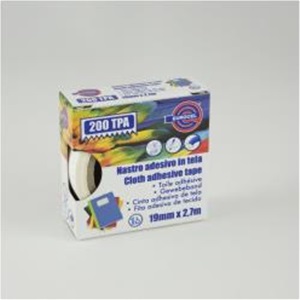 Eurocel Nastro Adesivo Telato Bianco 19 mm x 2,7 m - Impermeabile e Versatile per Ufficio e Rilegatura - Cod. 016014194