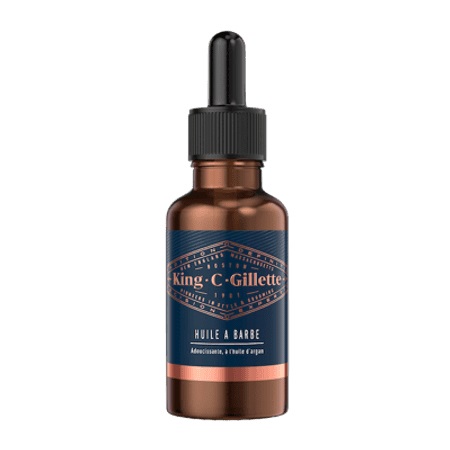 Gillette King C. Olio da Barba 30 ml - Ammorbidente Idratante con Oli di Argan, Jojoba e Avocado