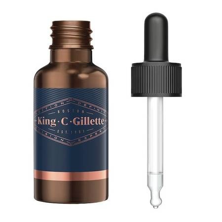 Gillette King C. Olio da Barba 30 ml - Ammorbidente Idratante con Oli di Argan, Jojoba e Avocado