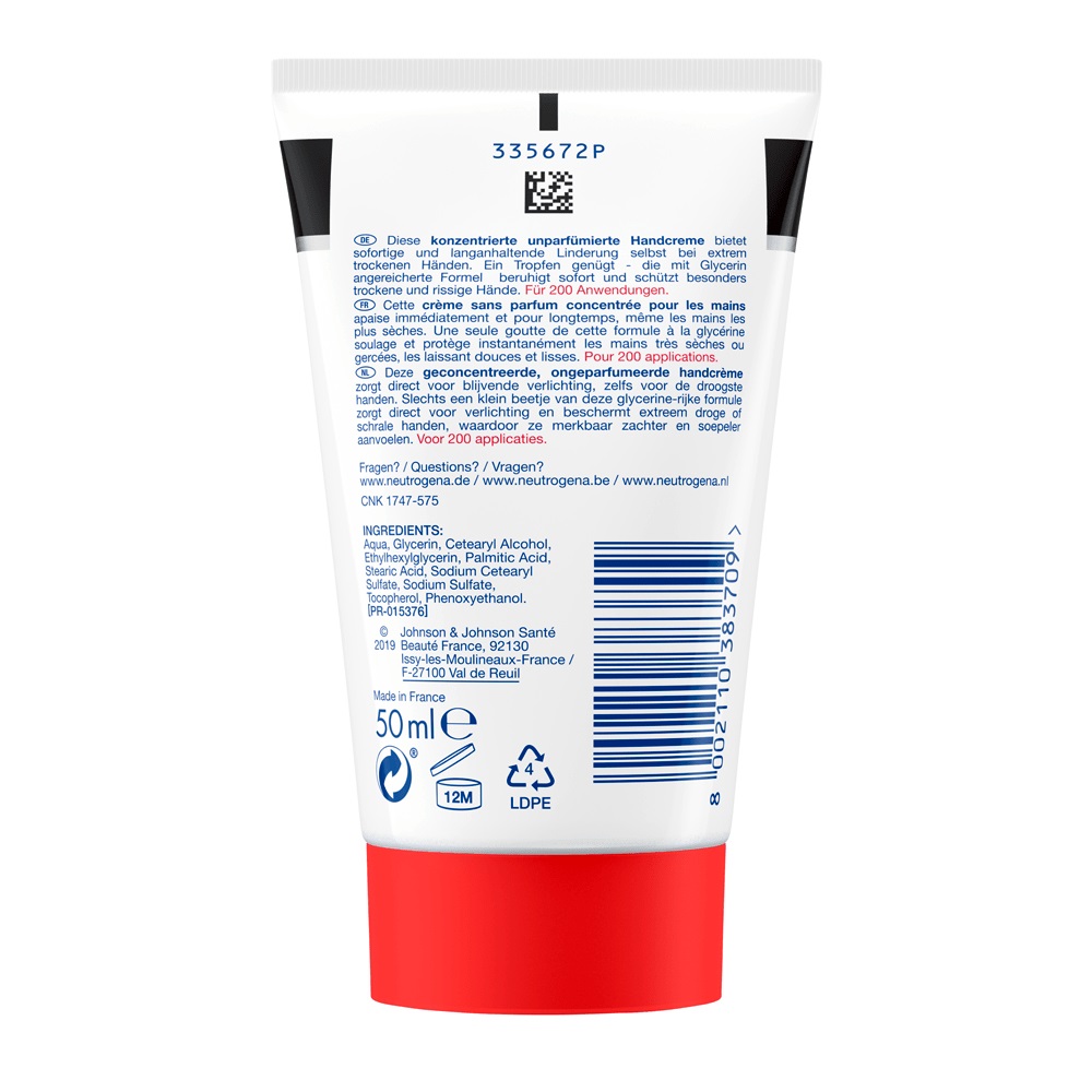 Neutrogena Crema Mani Concentrata Senza Profumo 50 ml - Sollievo per Mani Secche e Screpolate