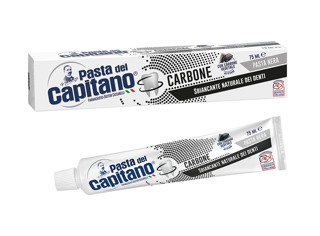 Pasta del Capitano Dentifricio al Carbone Vegetale Attivo Sbiancante 100ml