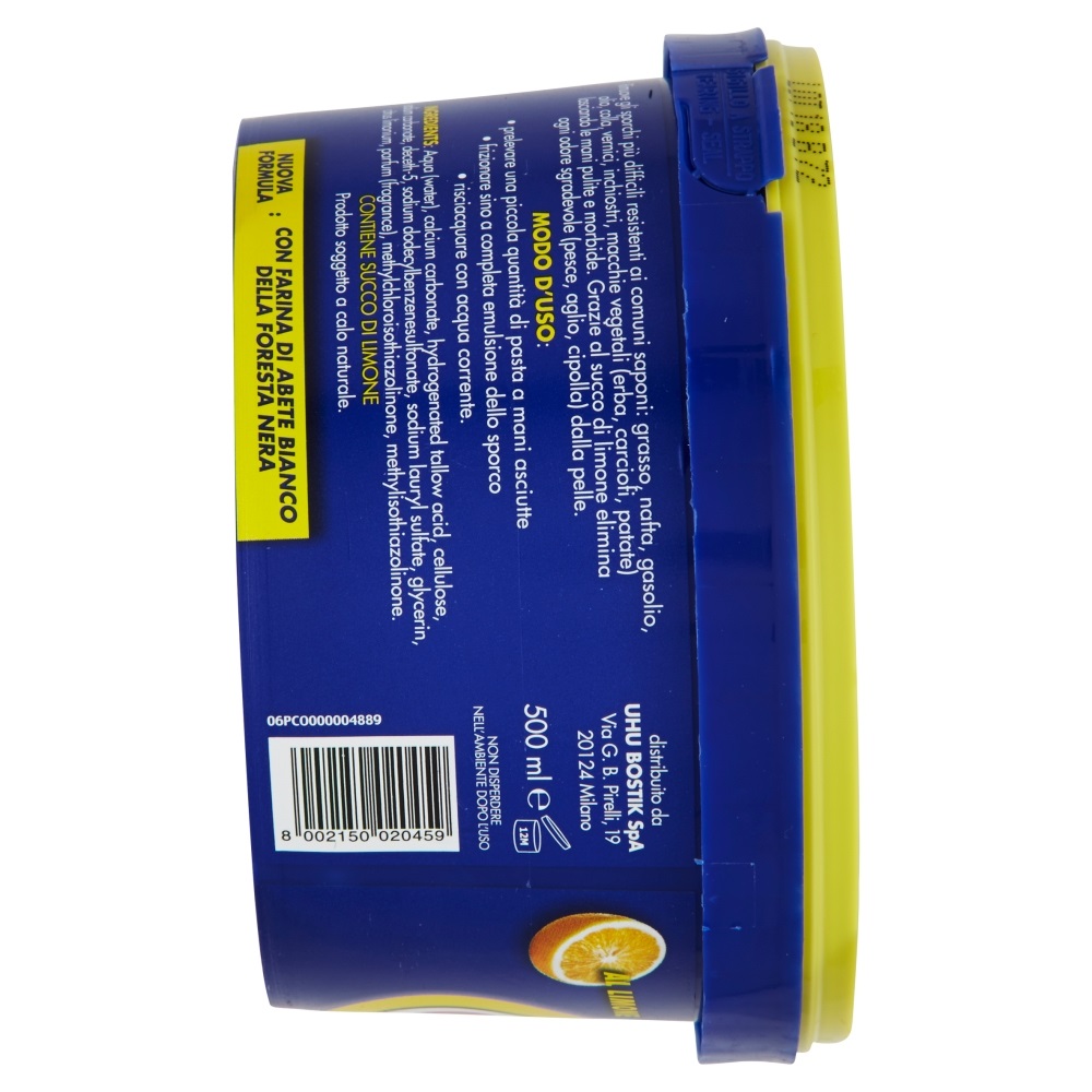 Cyclon Pasta Lavamani al Limone 500 ml - Rimuove Sporco Difficile e Resistente