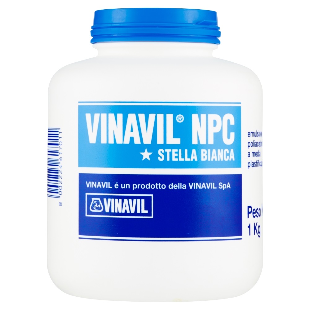 Vinavil NPC Colla Vinilica Universale 1 kg - Adesivo Trasparente, Senza Solventi, per Legno, Carta, Tela e Sughero