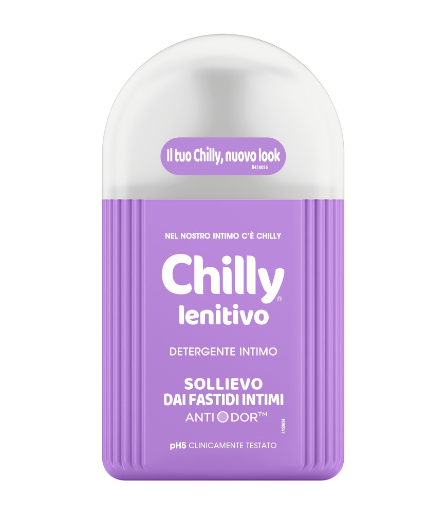 Chilly Detergente Intimo Lenitivo 200 ml - Formula Anti-Odore, pH 3.5, Sollievo da Fastidi Intimi